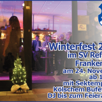 Oktober 2017: Die Einladung zum Winterfest am 24. November. Karten bei Erick für EUR 29,-.