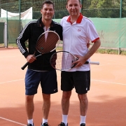 Christian und Klaus vor dem Herren 40-Einzel-Finale