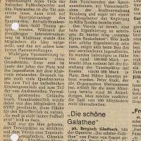 Der erste Artikel über die Tennisabteilung: Bergische Landeszeitung vom 20. März 1973