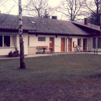 1974. Das Jugendheim der Fußballer diente bis März 1976 auch den Tennisspielern als Clubhaus.