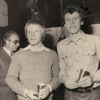 CM-Junioren-Doppel-Sieger: Jochem und Ulrich. 1977