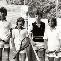 Junioren-Doppel-Finale 1979: Claus, Jochen, Thomas und Wolfgang.