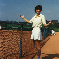 Doris für die 2. Seniorinnen im Einsatz. 1988