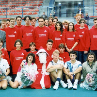 1993: Ballkinder der SVR-Jugend beim Benefizturnier in Bonn.