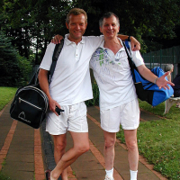 Klaus und Ralph auf dem Weg zu Platz 6 im Juni 2002