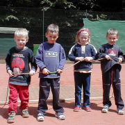 Juni 2002: Philipp, Marcel, Christina und Laurenz