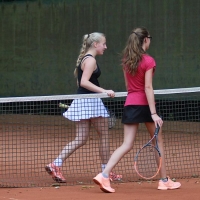 StM 2016 Jugend: Carlotta und Amelie nach dem U14-Halbfinale.